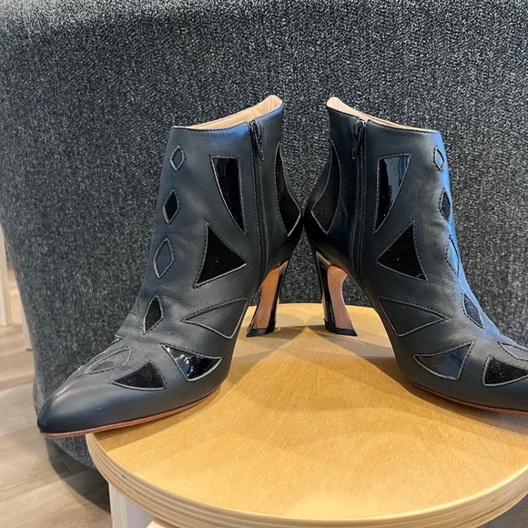 John Fluevog Twist Waltz Geometric Booties - Picture 8 of 14
